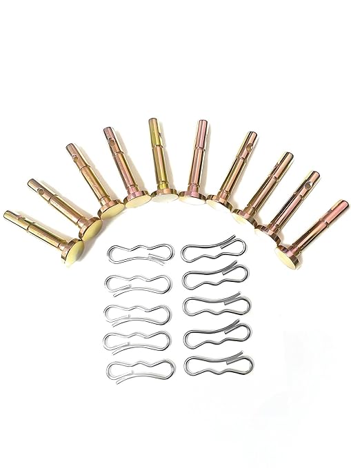 10 Sets 738-04124 Shear Pins and 714-04040 Cotter Pins for Snowblower Replacement Shear Pin Kits Compatible with MTD Craftsman Cub Cadet Troy Bilt Snowblowers.