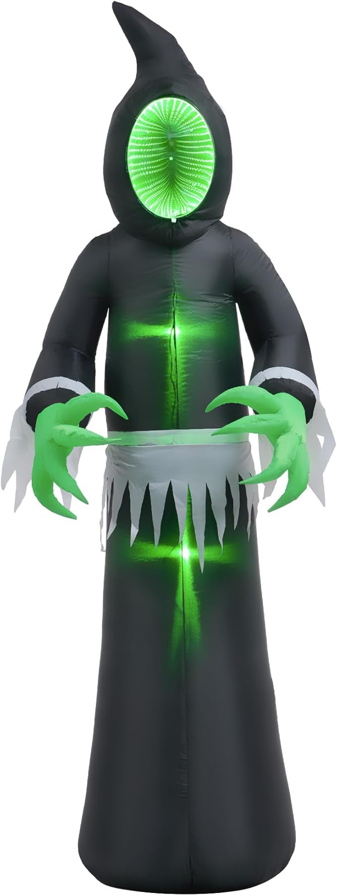 8ft Inflatable Halloween Decoration Mirror Face Ghost, Waterproof Outdoor Decorations, Blow Up LED Yard Decor for Garden, Lawn, Party, Holiday