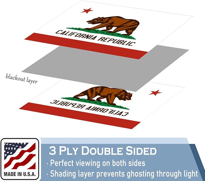 California Republic State State Flags 4x6 Outdoor Heavy Duty Double Sided Nylon Vivid Color Anti-Fading with 2 Brass Grommets for Home/Company/Indoor Outdoor Decoration