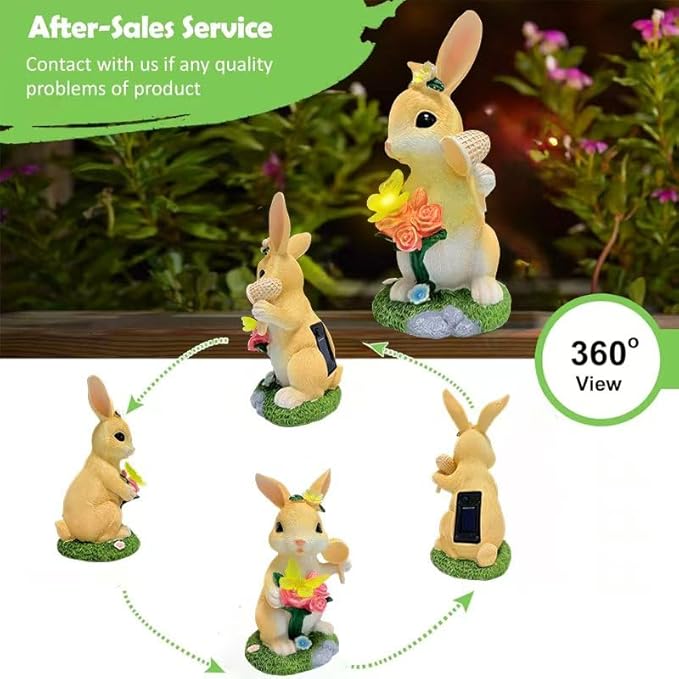 Solar Garden Decor Statues Outdoor, Birthday Gifts for Women Mom Grandma Senior Elder, Ornament for Balcony, Garden, Patio, Yard, Lawn