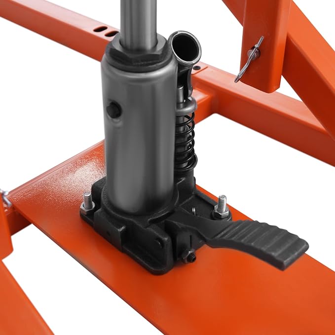 Lawn Mower Lift Jack 500 Lbs Weight Capacity, Lawn Mower Lift with Hydraulic Jack Adjustable Movable Lawn Lifter for Mower Maintenance Or Repair