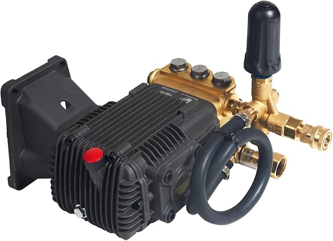 Canpump CE 3648 G Pressure Washer Pump – 3600 PSI, 4.8 GPM, 1″ Shaft, Horizontal, Triplex, Premium External Unloader w/Extended Bypass – Commercial Power Washing – for 13 HP Gas Engines