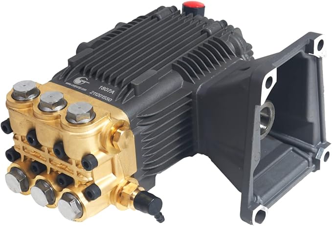 Canpump CE 3648 G Pressure Washer Pump – 3600 PSI, 4.8 GPM, 1″ Shaft, Horizontal, Triplex, Premium External Unloader w/Extended Bypass – Commercial Power Washing – for 13 HP Gas Engines