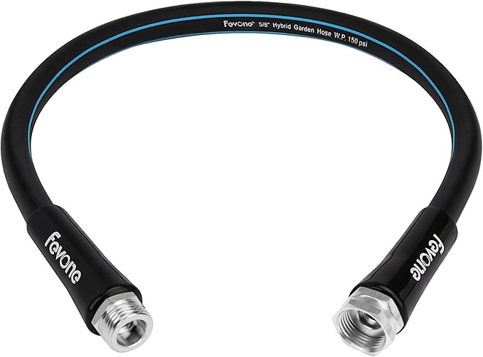 Fevone Garden Leader Hose 3 ft., Lightweight Hybrid Water Hose, Flexible and Durable, Leak-Free Connections