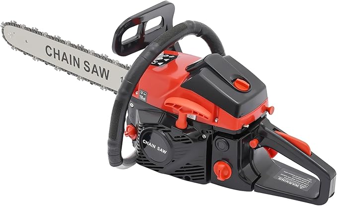Gas Chainsaw 18 Inch, 58CC 2 Stroke Gas Powered Chainsaw, Single Cylinder Air-cooled Petrol Chain Saws Gas for Cutting Wood Outdoor Garden Farm Home