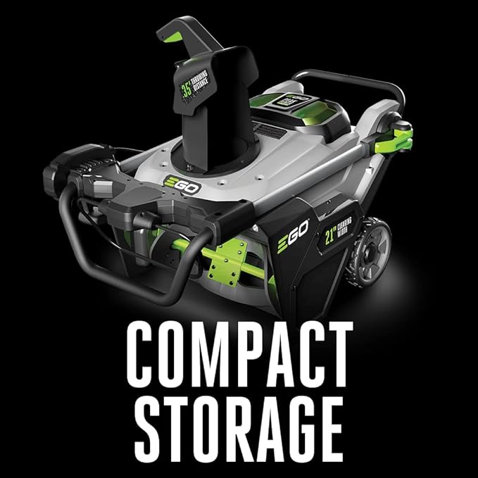 EGO Power+ SNT2101 21-Inch 56-Volt Lithium-Ion Cordless Snow Blower with Peak Power - 2 x 4.0Ah Battery and 320W Charger Included, Black