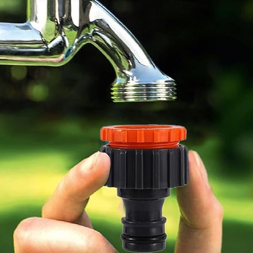 49.2FT/15M 1/4 Inch Tubing Drip Irrigation System Kit Automatic Garden Irrigation Equipment Adjustable Quick Connector Watering Misting for Outdoor Yard Lawn Raised Bed Greenhouse