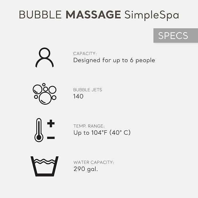 INTEX SimpleSpa Inflatable Hot Tub, 6 Person Jet Massage Spa with Built-in Pump and Cover - Portable Outdoor Tub with Bubble Jets for Home, Backyard, and Patio