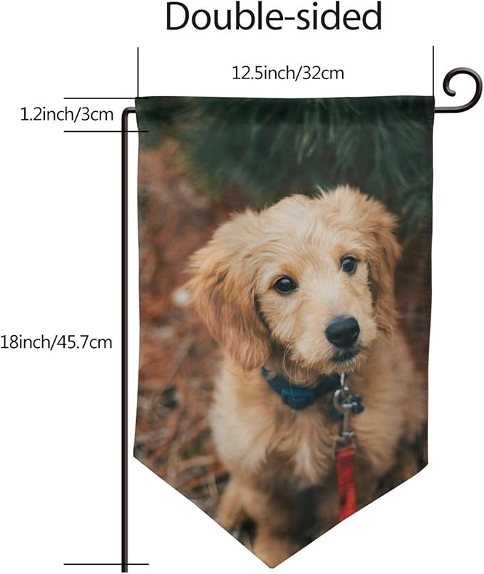 Custom Garden Flag Double Sides Personalized Garden Flags 12x18 Inch Customized Picture Logo Text Yard Flag Banner Signs for Outside Lawn Patio Garden Home Decorating Birthday Christmas Gift