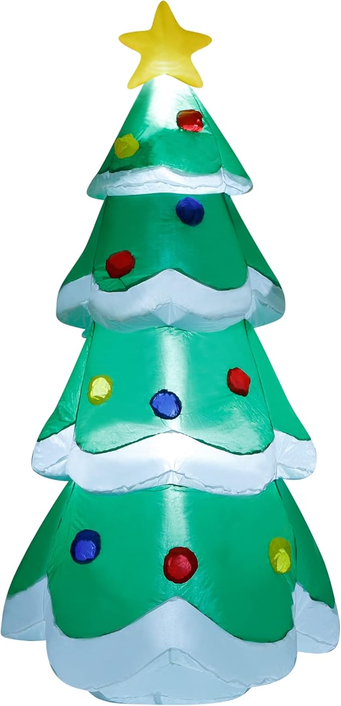 DR.DUDU 5 FT Inflatable Christmas Tree, LED Light up Xmas Tree Blow up Decorations for Christmas Party Indoor Outdoor Yard Garden Lawn Holiday Party