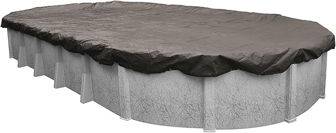 Robelle 18 x 40 ft Extra Heavy Duty Magnesium Winter Oval Pool Cover for Above Ground Pools, 4 ft Overlap (22 x 44 ft Cover Size), Solid 10 x 10 Scrim, 2.91 oz/yd2, 12-Year Warranty, Style: 591840-4A