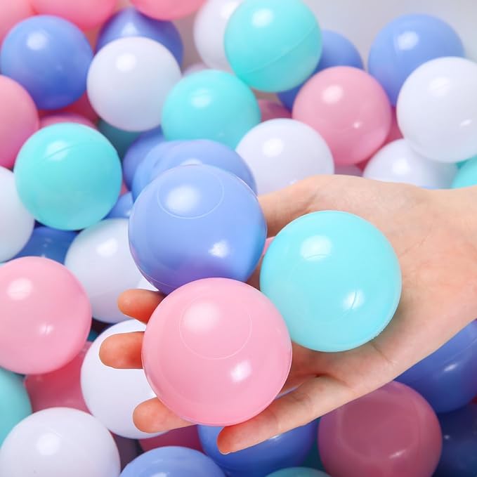 TRENDPLAY Plastic Balls for Ball Pits - Hollow Balls- Safe and Exciting Playtime - Perfect for Baby Pools, Birthday Party Decoration