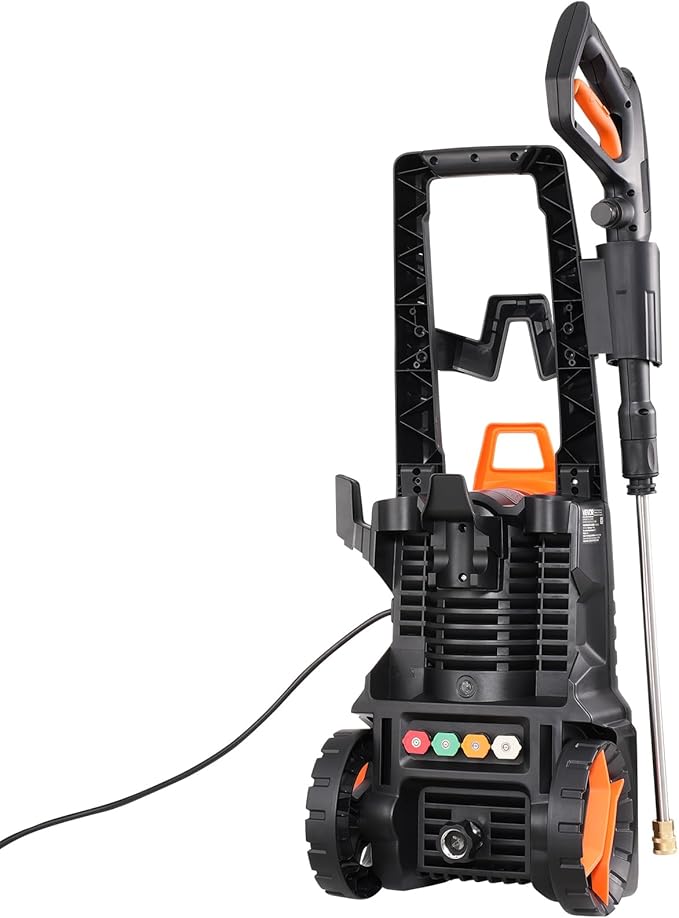 VEVOR Electric Pressure Washer, Max 4500 PSI and 3.2 GPM, High Power Pressure Cleaning Machine with 4 Quick Connect Nozzles and a Foam Cannon, Ideal for Cars/Fences/Driveways/Patios/Home Cleaning