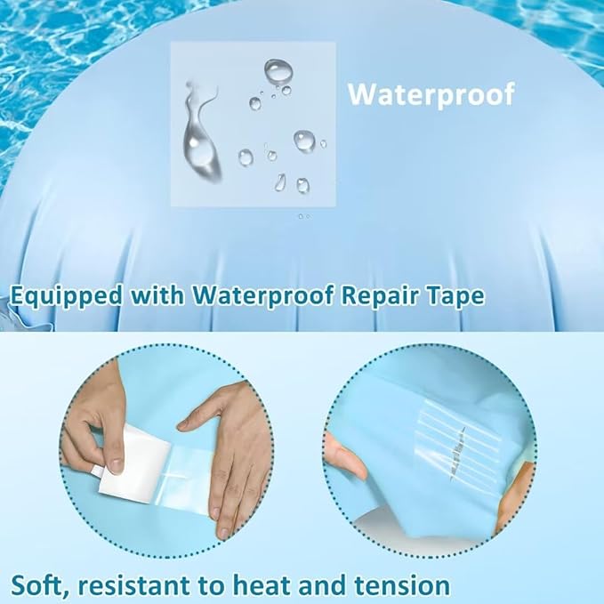 Pool Pillows for Above Ground Pools, 4ft Dia Heavy Duty Swimming Pool Air Pillow 0.4mm Thickened Pool Closing Winter Kit Pool Cover Float Balloon with String Repair Tape for Winterizing Ice Equalizer