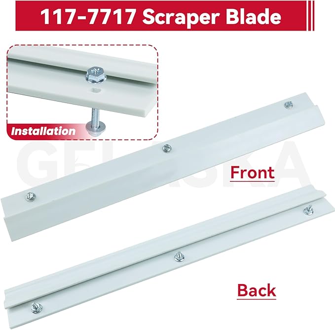 GELASKA 117-7700 Snowblower Paddles with 117-7717 Scraper for Toro Power Clear 180, 418 ZE, 418 ZR, 518 ZR, 518 ZE, 38272, 38282, 38472, 38473, 38273, 38283, 38274 Snowthrowers