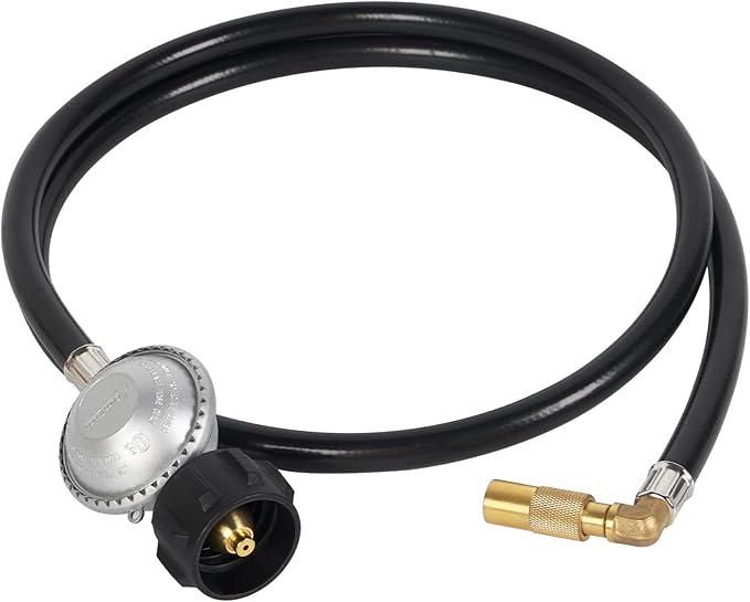 SHINESTAR 5 Feet Propane Regulator Hose for Blackstone 17 & 22 Inch Flat Top Griddle, Connect to Large Propane Tank