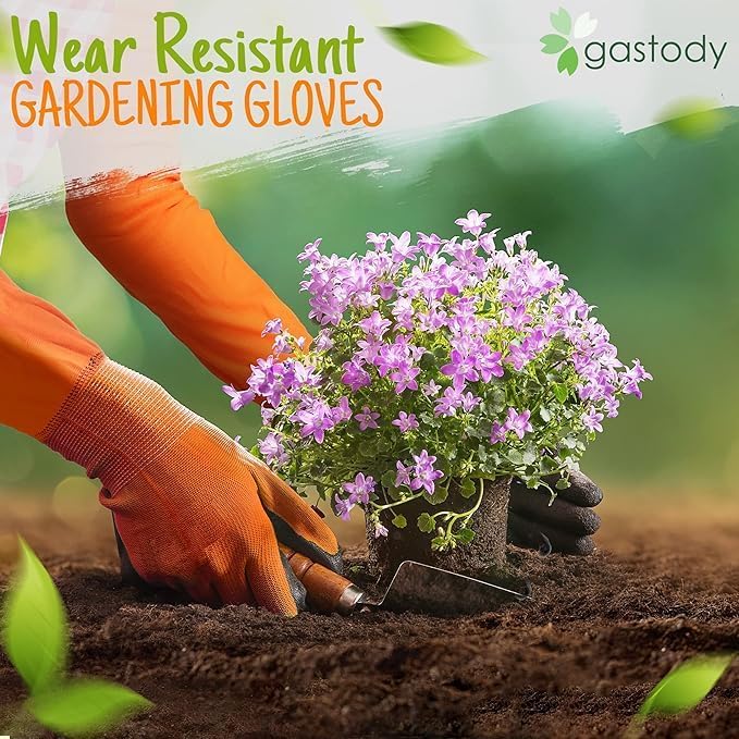 Gastody™ Long Sleeve Gardening Gloves Women and Men - Long Cuff Garden Gloves, Multipurpose Heavy Duty Outdoor and Indoor