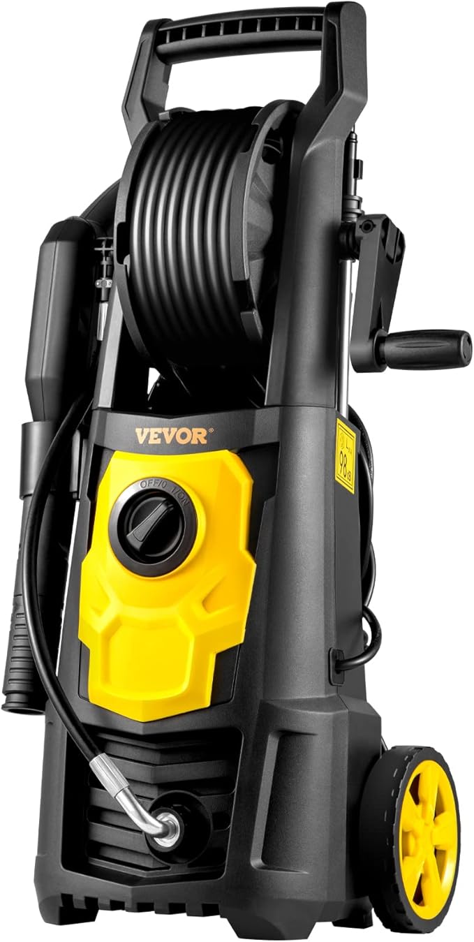 VEVOR Electric Pressure Washer, 2000 PSI, Max. 1.76 GPM Power Washer w/ 30 ft Hose, 5 Quick Connect Nozzles, Foam Cannon, Portable to Clean Patios, Cars, Fences, Driveways, ETL Listed