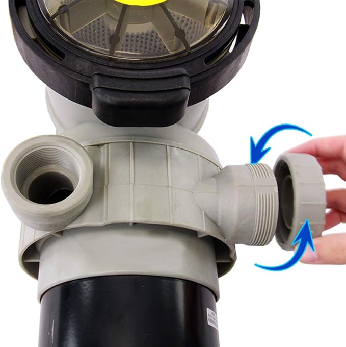Rx Clear Dorado 1 HP Dual Port Pump | Above-Ground Swimming Pool Pump | 115V 7.3 Amps | See-Through Strainer Cover | Energy Efficient | Low Maintenance