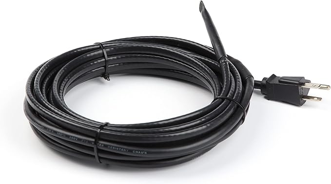 WarmlyYours Roof Snow De-Icing Heat Cable 80 ft., 5 Watts/ft. Heat Tape for Roof and Gutters, Ice Dam and Snow Damage Prevention System with Clips and Spacers (Ice Shield)