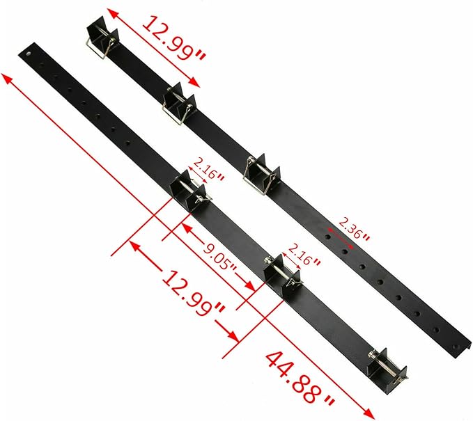 ECOTRIC Heavy Duty 3-Place Edgers Gas Weeder Trimmer Rack holders for Open Landscape Trailer Truck