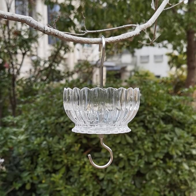 Ant Moat for Hummingbird Feeder - 9 OZ Extra Large Capacity Insect Guard - Daisy (Clear)