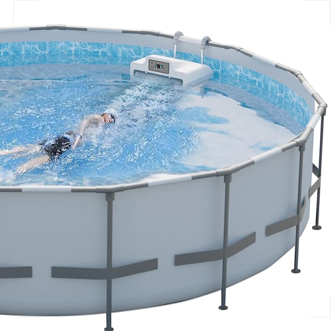 Swimming Pool Current Machine, 1500GPM Powerful Above Ground Pool Wave Maker for Exercise & Fun - 9-Speed Adjustable Swim Current Generator for Above Frame Pools, Pool Accessories, 110V