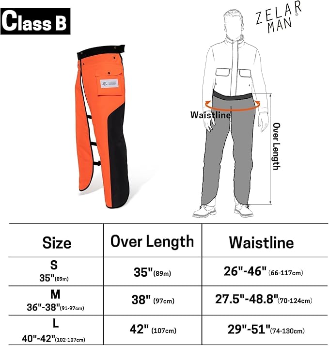 Chainsaw Chaps Apron Wrap 8-layer for Men/Women Loggers Forest Workers Protective Chain Saw Pants Adjustable