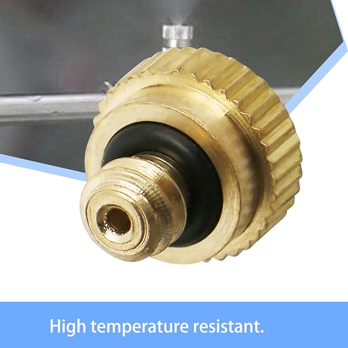 Aopin G 3/16 Brass Misting Nozzles 0.2mm / 0.008" Orifice Atomizing Mister Sprayer Nozzle Suitable For Outdoor Cooling,Garden Irrigation,Fountain, Crop Nutrient Injection, Greenhouse 16 Pcs