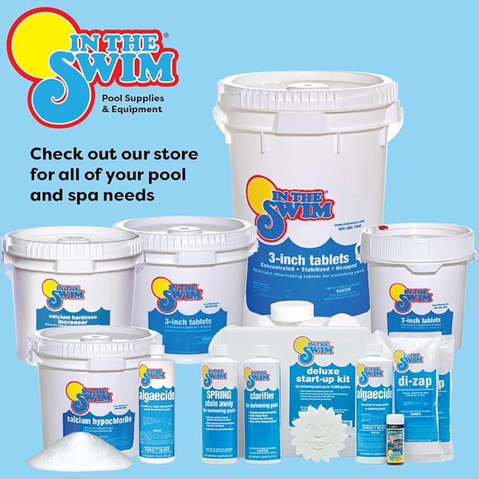 In The Swim 1 Inch Bromine Plus Tablet Sanitizer for Spas, Hot Tubs, or Swimming Pools - Pre-Stabilized, Low Odor, Chlorine Alternative - 50 Pounds