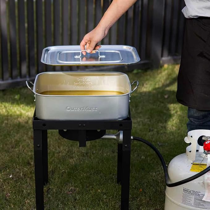 18 QT Deep Fryer Lid Aluminum Fryer Cover 16.5"×13.4" Ideal for Fryer