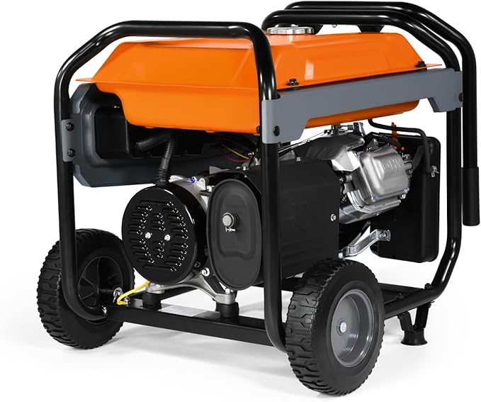 Generac 8,125 Starting Watt Portable Gas Generator - Electric Start - Includes Extension Cord - Home or RV Ready - Quiet, Long Runtime, Emergency Power - 49-State Compliant