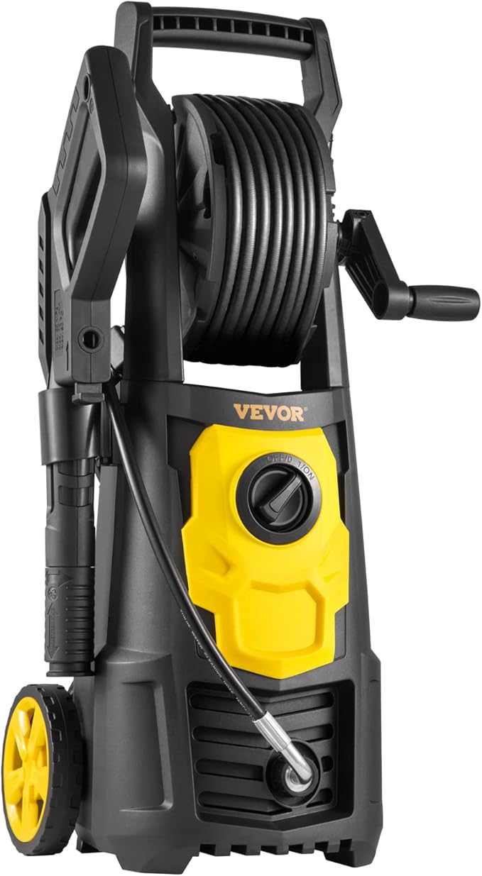 VEVOR Electric Pressure Washer, 2000 PSI, Max. 1.76 GPM Power Washer w/ 30 ft Hose, 5 Quick Connect Nozzles, Foam Cannon, Portable to Clean Patios, Cars, Fences, Driveways, ETL Listed