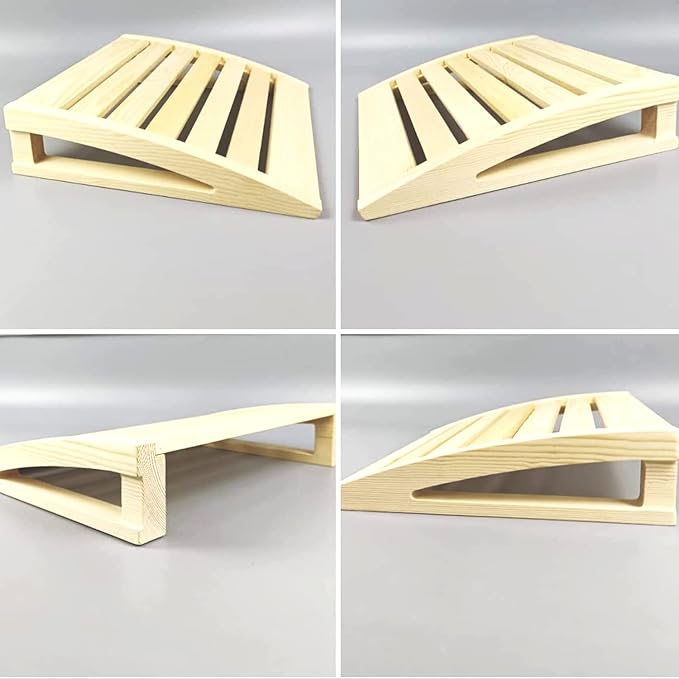 HJJKKH Wooden Sauna Headrest,Sauna Backrest Pillow,Natural Wood Pine Neck Pillow Head Support for Sauna Room Sauna Supplies Accessories (Wood-Style-1)