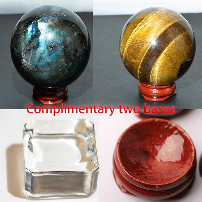 5-6CM/1.97-2.36inch Natural Fluorite Crystal Ball Hand Polished Fluorite Sphere Decorative Sphere Healing Crystals Ball Healing Stone Crafts Home Decor Ornament Gifts (50-60mm, Fluorite)