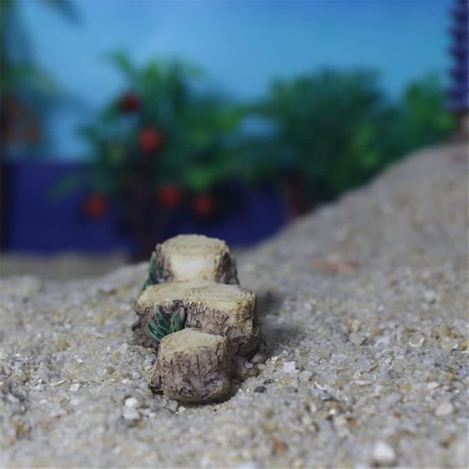 Miniature Resin Stump Micro Landscape Fairy Garden Ornament Mini Doll House Outdoor Landscape Decor Outdoor Statues Garden Sculptures Outdoor Décor Miniature Landscape
