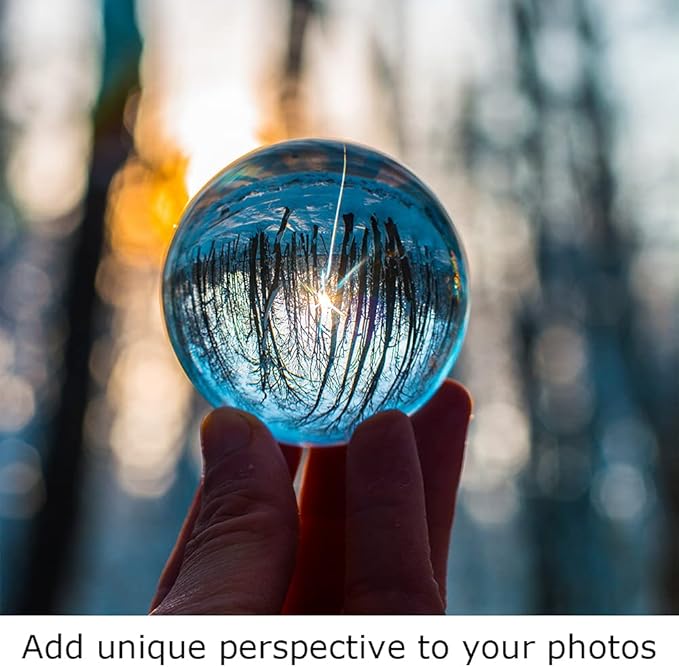 Modaier Clear Crystal Ball 80mm/3.1 inch for Fortune Teller Accessories,Halloween Decor,Magic,Feng Shui,Witchcraft,Scrying,Decorative Ball,Lensball Photography,Quartz Crystal Sphere Prop Glass Orb