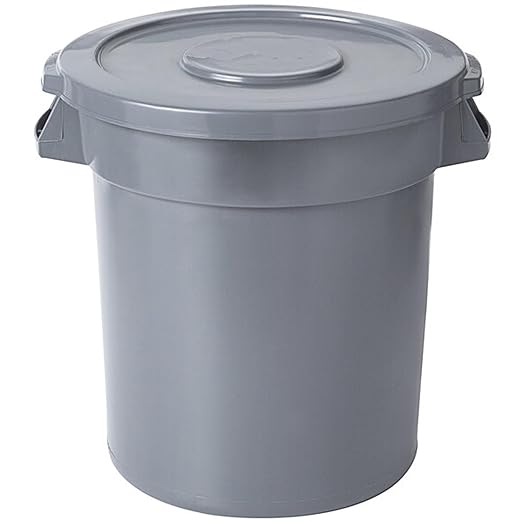 PRO&Family Trash can with Lid (Gray, 20 Gallon)