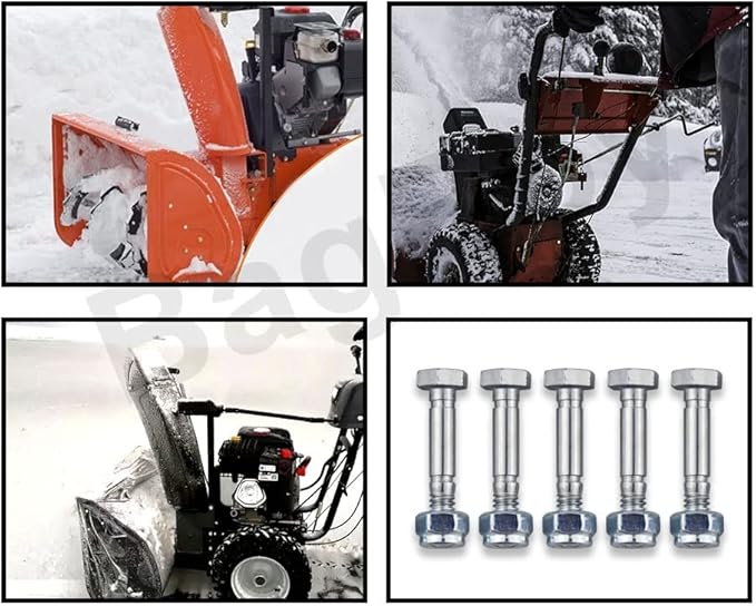 Braveboy 12 Pack Snowblower Shear Bolts 51001500-2-1/8" x 5/16" 51001500 Shear Pins & Nuts Compatible with Arie-ns 01019500 510015 AM122156 AM1369890 Snow Blower, Fits ST420 ST520 ST732 ST1032 & More