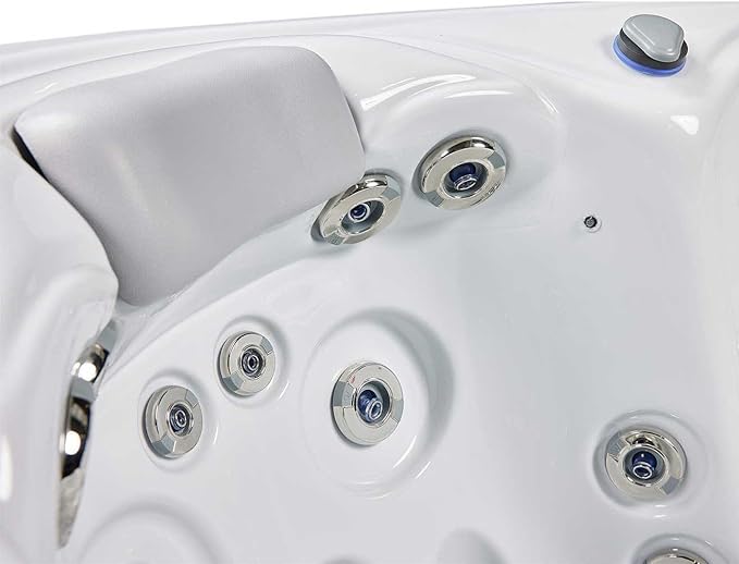 Bueno Spa New York 6 - Person - 49 Jet Hot Tub with New Artic Max Insulation, LED Lights, Ozonator, and Cover