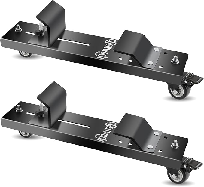 Snowblower Storage Dollies Fit for 44", 47", and 54" Snow Blower, Portable Snow Blower Rack with 360° Rotating Caster Wheels (2PCS)