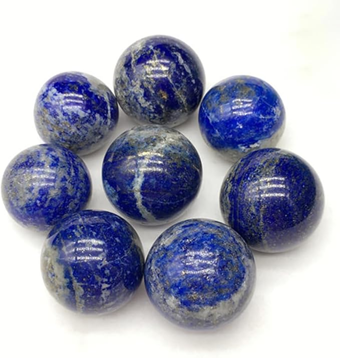 4-5cm/1.57-1.96inch Natural Crystal Ball Lapis Lazuli Polished Divination Ball Decorative Sphere Reiki Healing Crystals Ball Healing Stone Crafts (40-50mm, Lapis Lazuli)