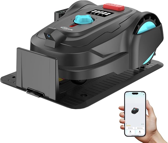 M800Plus Cordless Robot Lawn Mower with GPS + 3D Visual Navigation, Bow-Shaped Path Mowing, APP Control, 4.0Ah Automatic Robotic Lawnmower for 1/5 Acre, Obstacle Avoidance, Height Adjustment