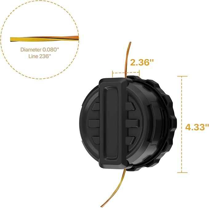LBB-Parts DWO1DT995 String Trimmer Head Replacement for DEWALT DCST922, DCST925, DCST970, DCST920, DCST990 – 1 Trimmer Head and 2 Trimmer Lines