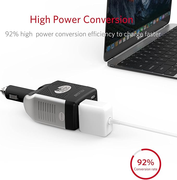 BESTEK 75W Power Inverter DC 12V to 110V AC Car Inverter Power Converter