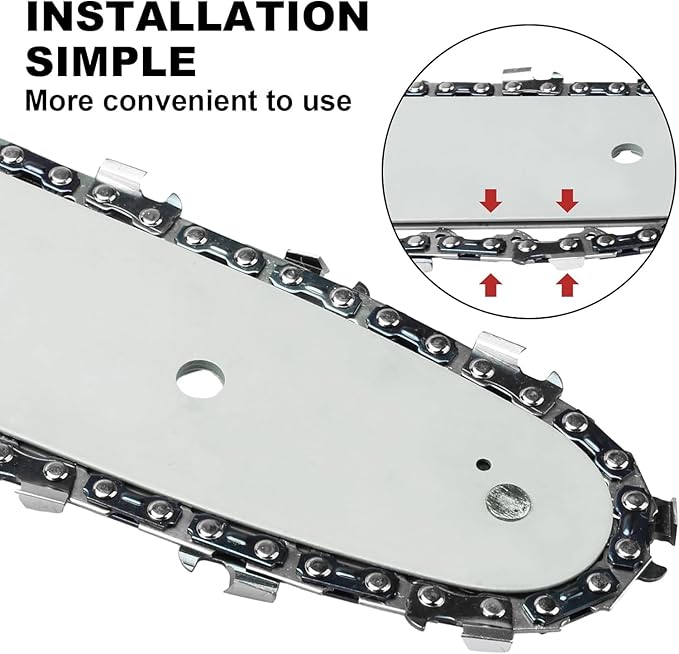 10 Inch Chainsaw Chains for Black & Decker LCS1020 20V LCS1020B, 10" Replacement Chain 3/8" LP Pitch .043" Gauge 40 Drive Links