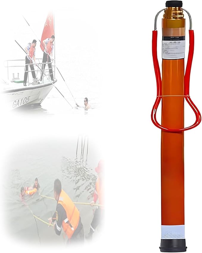 Telescopic Pool Rescue Hook with Pole, 16ft-30ft Adjustable Heavy Duty Pool Pole, Fibreglass Safety Hook Pools, Specialised Emergency Rescue Equipment for Drowning Victims (L:550cm/18ft)