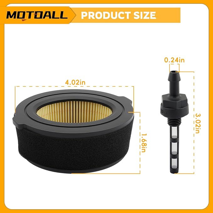 MOTOALL 2pcs 951-10651 Air Filter Gas Fuel Tank Nipple Outlet Line Screen for MTD 951-14262 751-10794 751-14262 for Cub Cadet for Craftsman for Troy Bilt Snow Blower with 951-10794 Air Filter