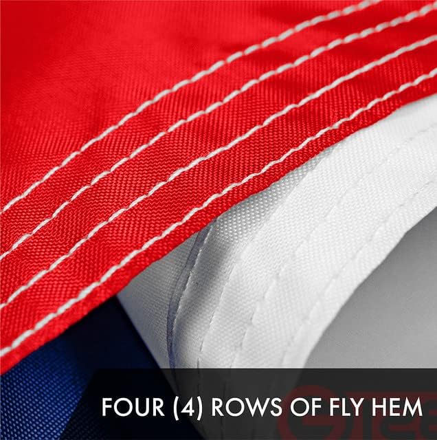 G128 Combo Pack: USA American Flag 2x3 Ft Embroidered Stars & Texas Flag 2x3 Ft Embroidered