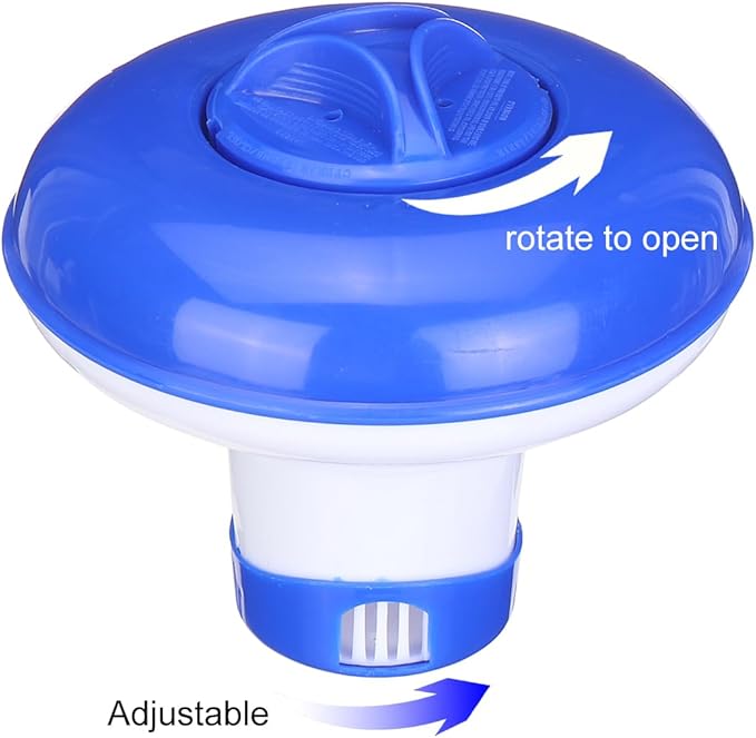 ATIE Collapsible/Retractable Pool Spa 1" Chlorine/Bromine Tablet Dispenser for Pool, Spa, Hot Tub, and Fountain, Perfect for Inflatable & Above-Ground Pools